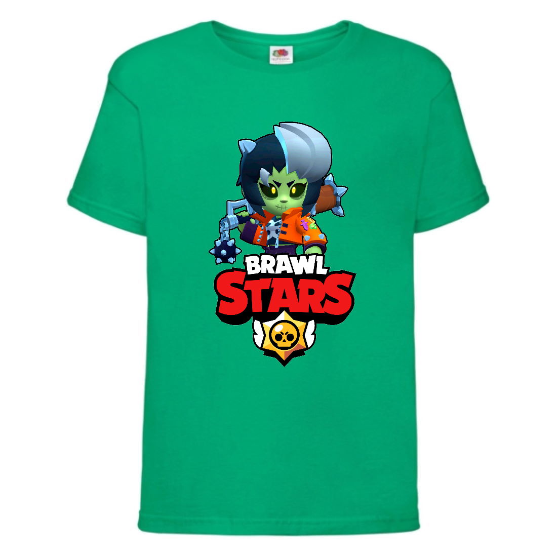 

Футболка детская Brawl Stars Bibi Zombie (Бравл Старс Биби Зомби) зеленая 104 см