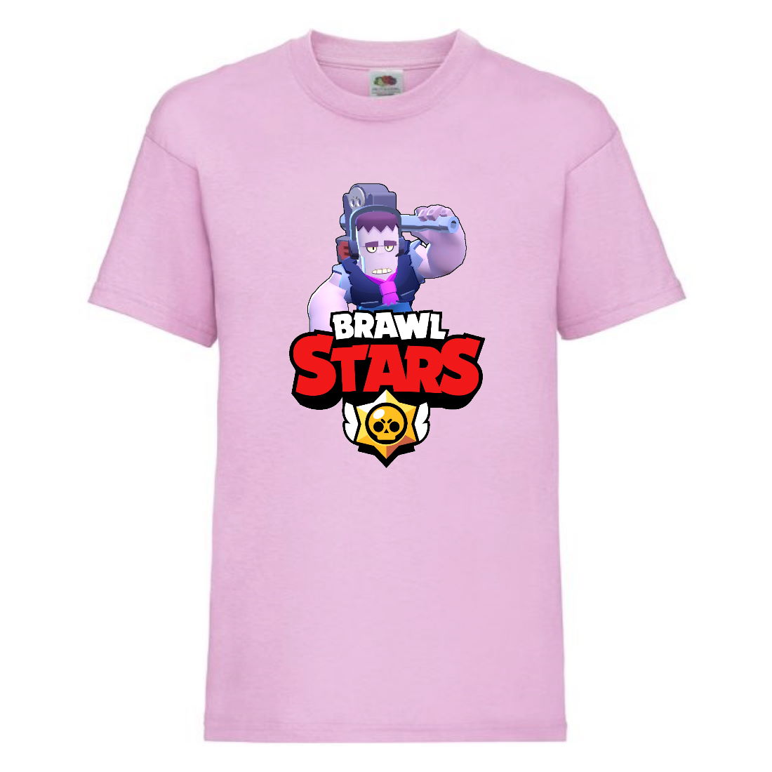 

Футболка детская Brawl Stars Frank (Бравл Старс Фрэнк) розовая 140 см