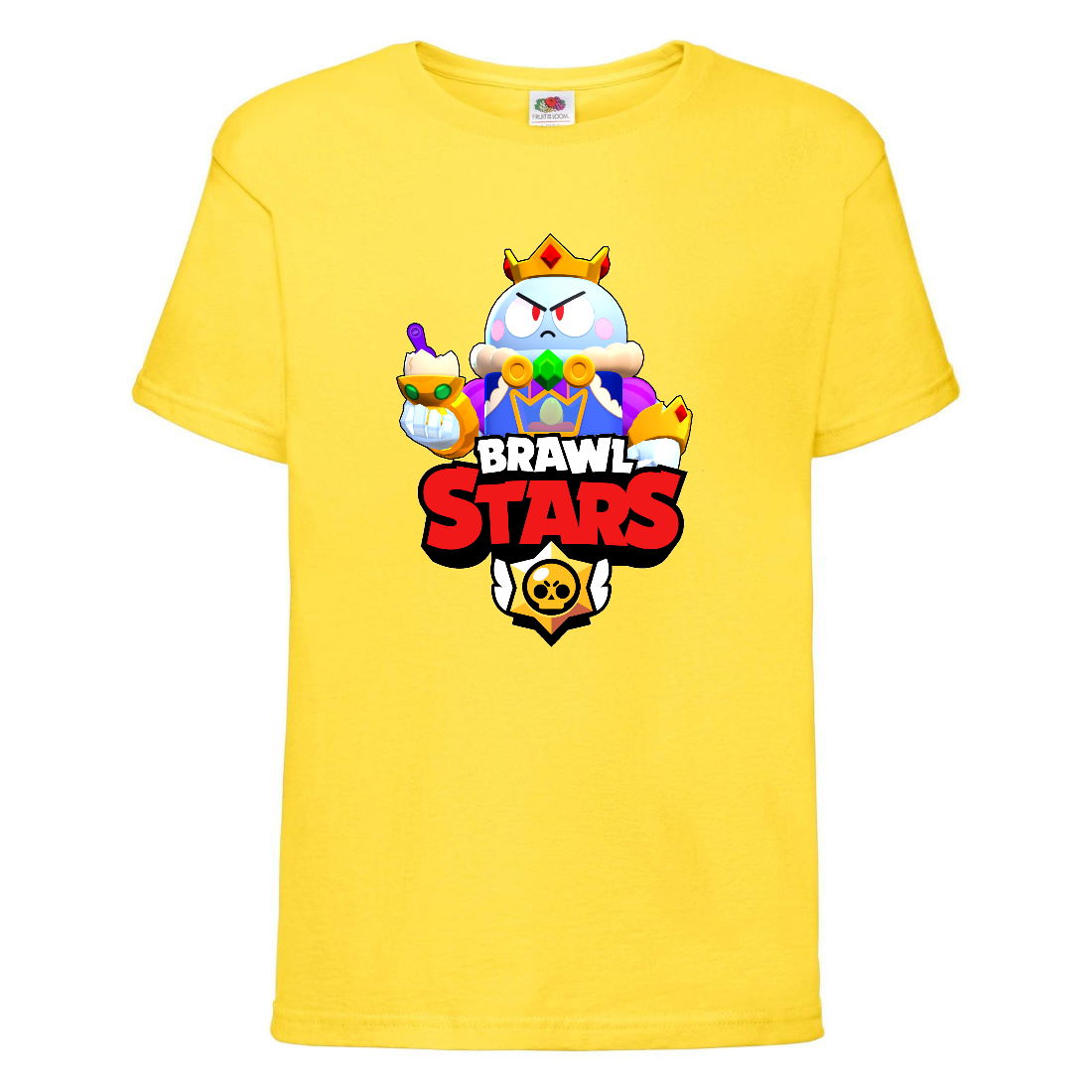 

Футболка детская Brawl Stars Lou King (Бравл Старс Лу Король) желтая 152 см