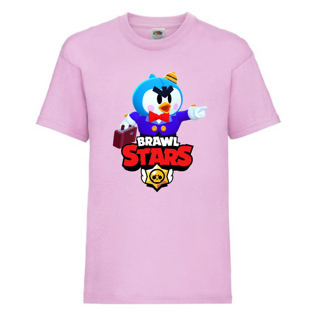 

Футболка детская Brawl Stars Mr. P (Бравл Старс Мистер П) розовая 116 см