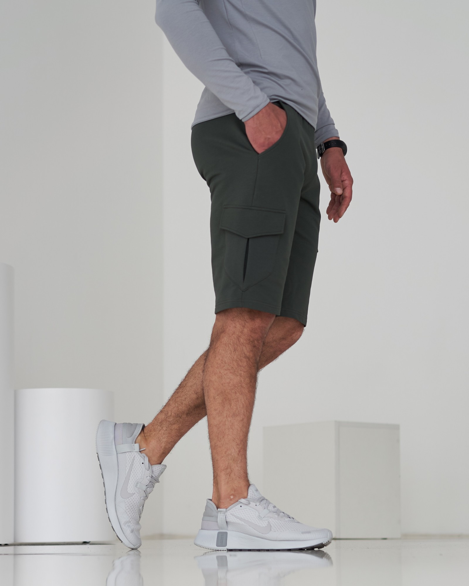 

Мужские шорты GR8 active wear модель 8т2shorts-хаки-милитари размер XL