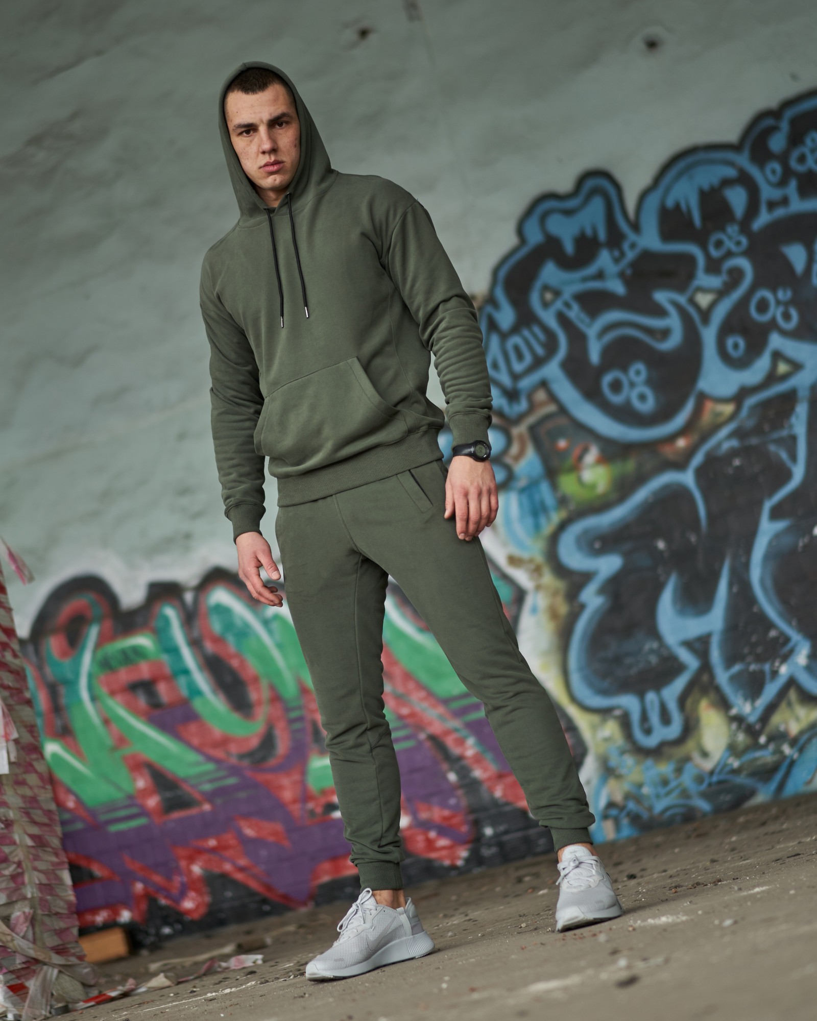 

Спортивный костюм тонкий GR8 active wear модель 366т3-хаки размер 2XL
