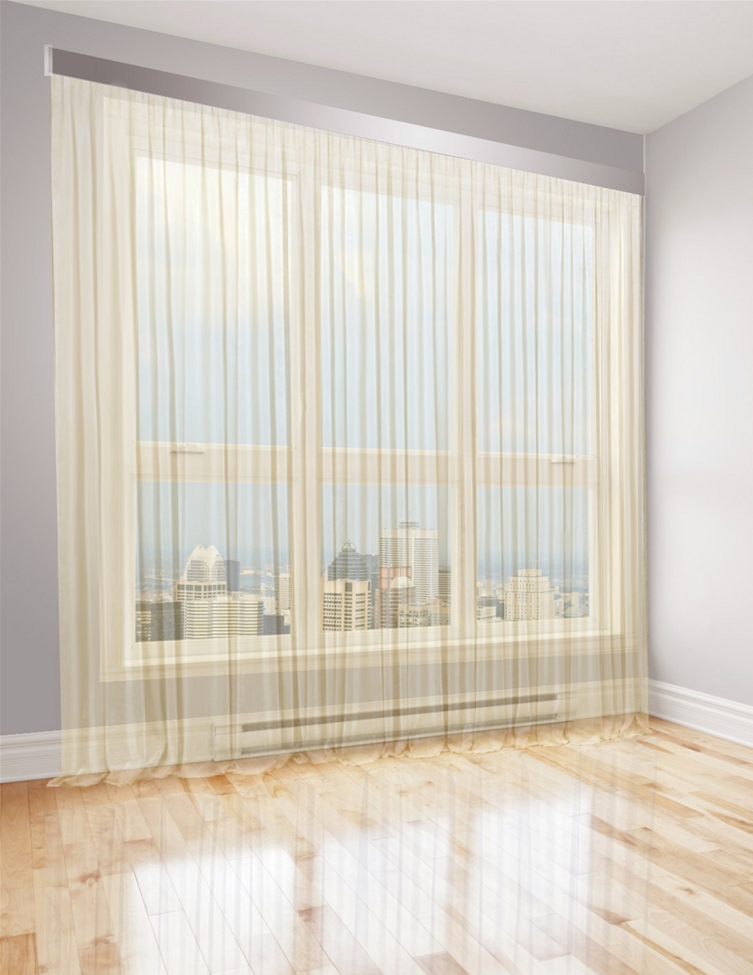 

Тюль Di&Di Батист прозрачный 500х270 Бежевый