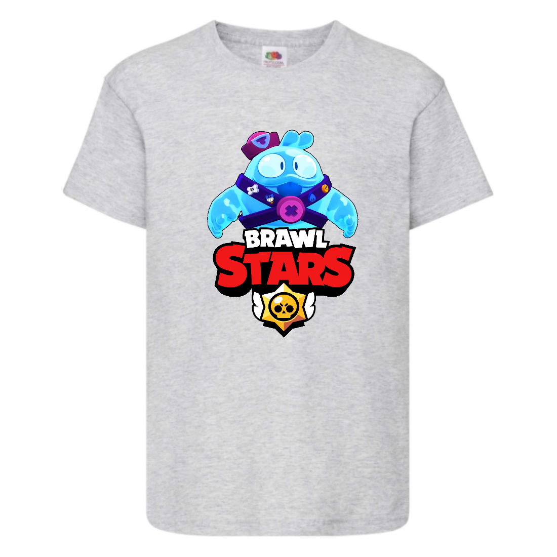 

Футболка детская Brawl Stars Squeak (Бравл Старс Скуик) серая 104 см