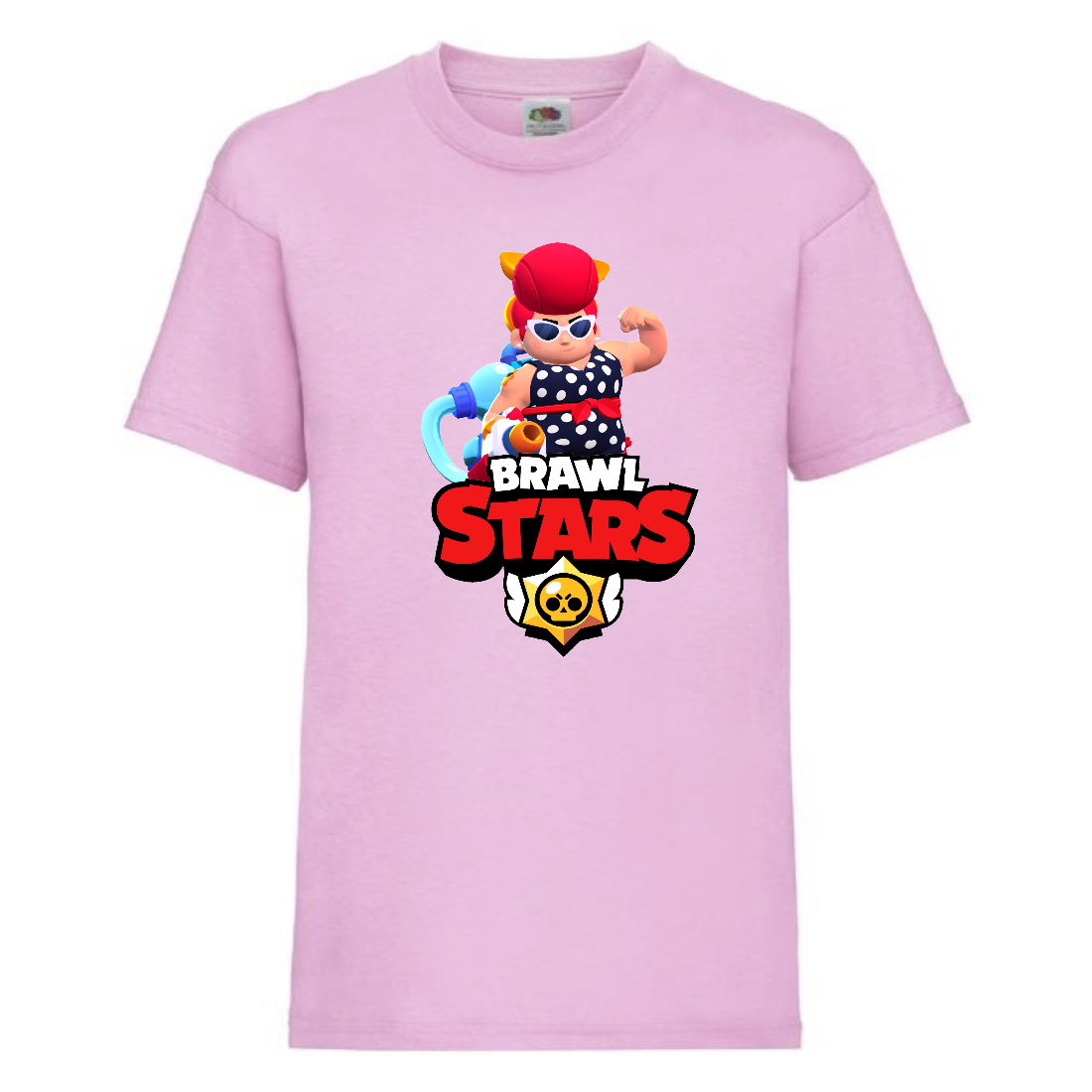 

Футболка детская Brawl Stars Pam Beach (Бравл Старс Пэм Пляжная) розовая 116 см