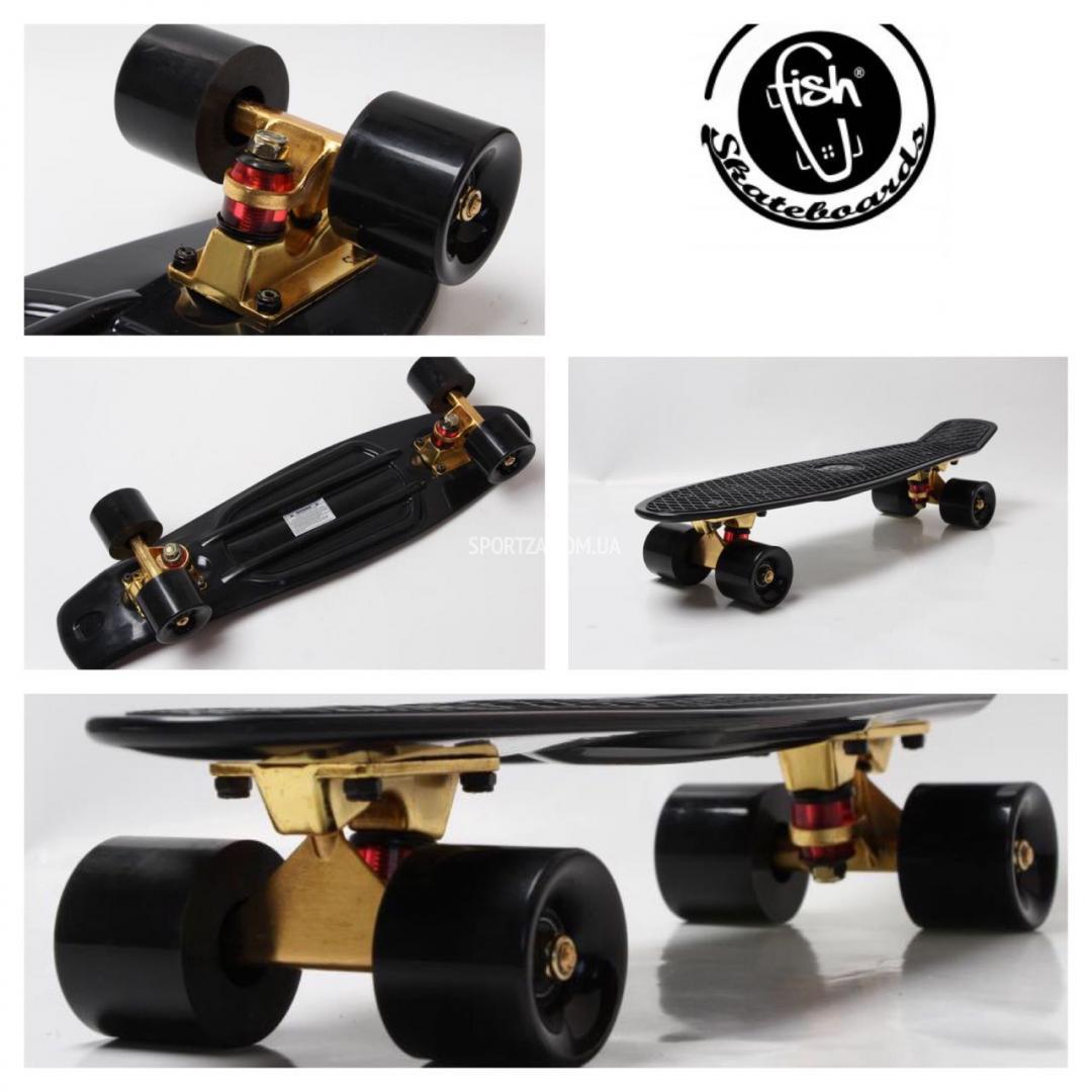 

Скейтборд, Пенни борд Penny Board Fish Gold до 85кг (SD)