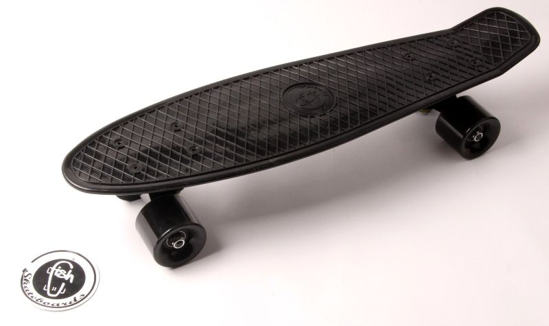 

Скейтборд, Пенни борд Penny Board Fish Черный Матовые колеса до 85кг (SD)
