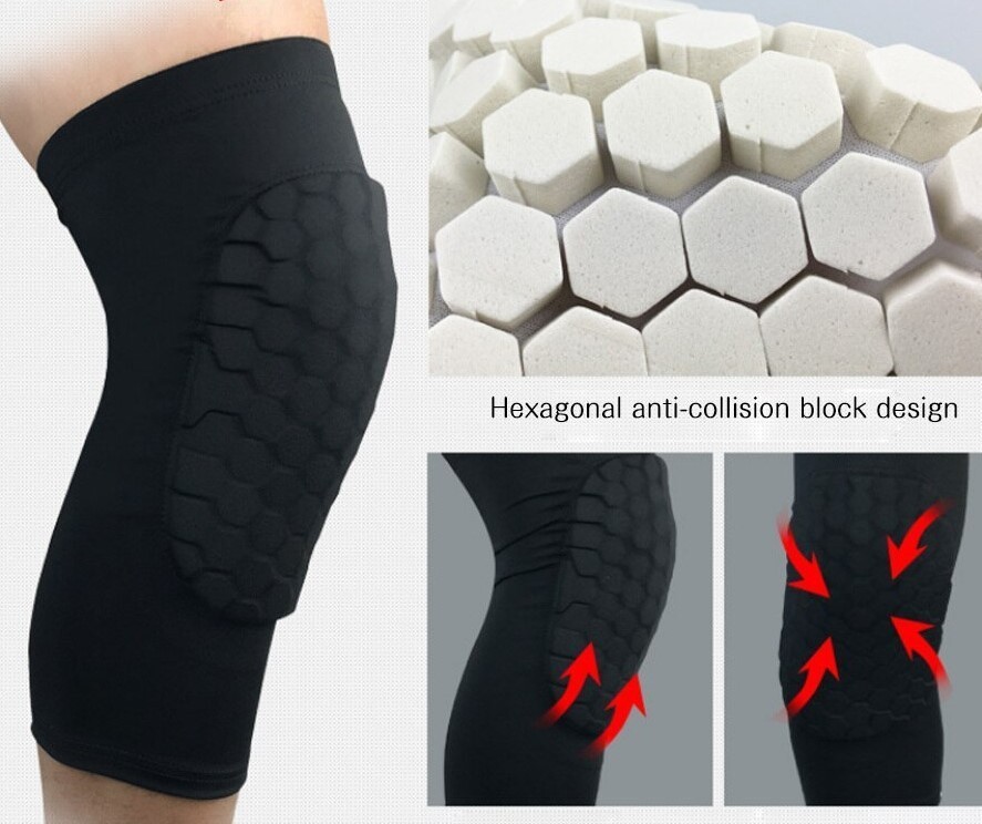 

Наколенник баскетбольный защитный Zelart Hex Knee Pads нейлон-спандекс размер L черный (BC-5665)