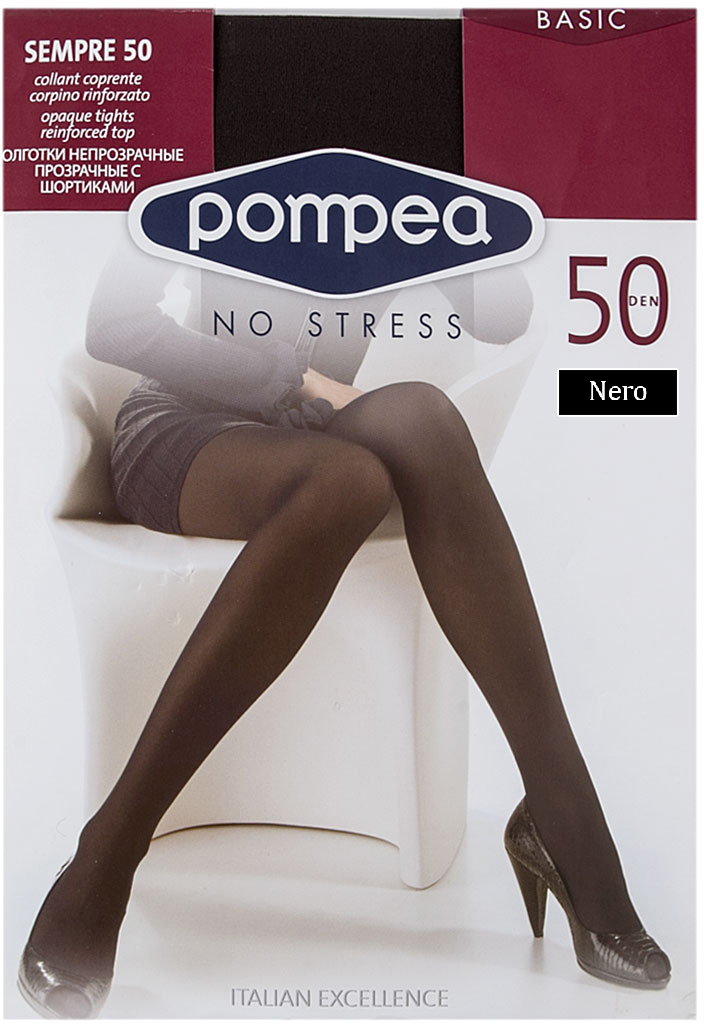 

Колготки Pompea Sempre 50 Den / р Nero, Колготки Pompea Sempre 50 Den 3/4 р Nero