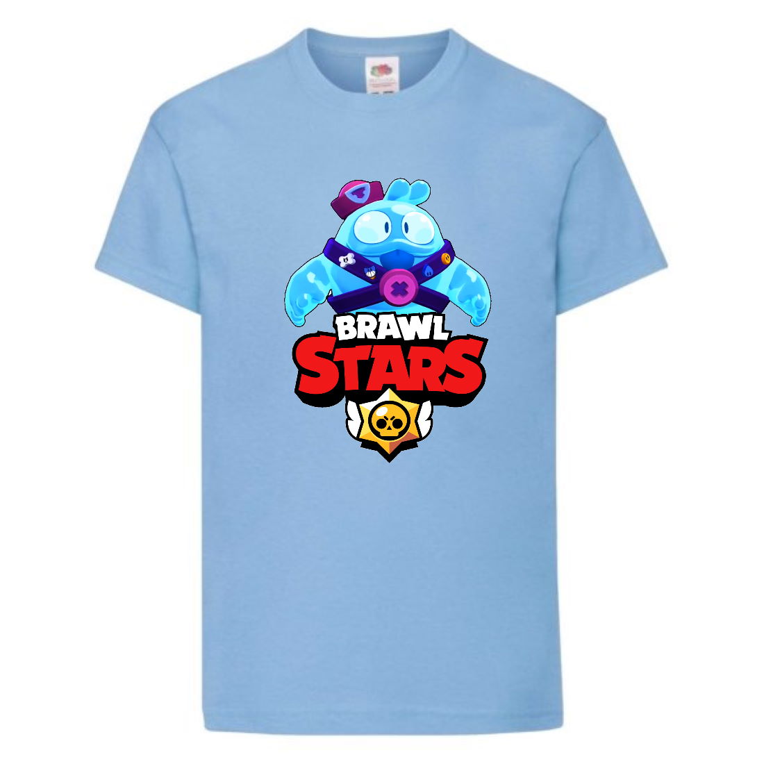

Футболка детская Brawl Stars Squeak (Бравл Старс Скуик) голубая 104 см