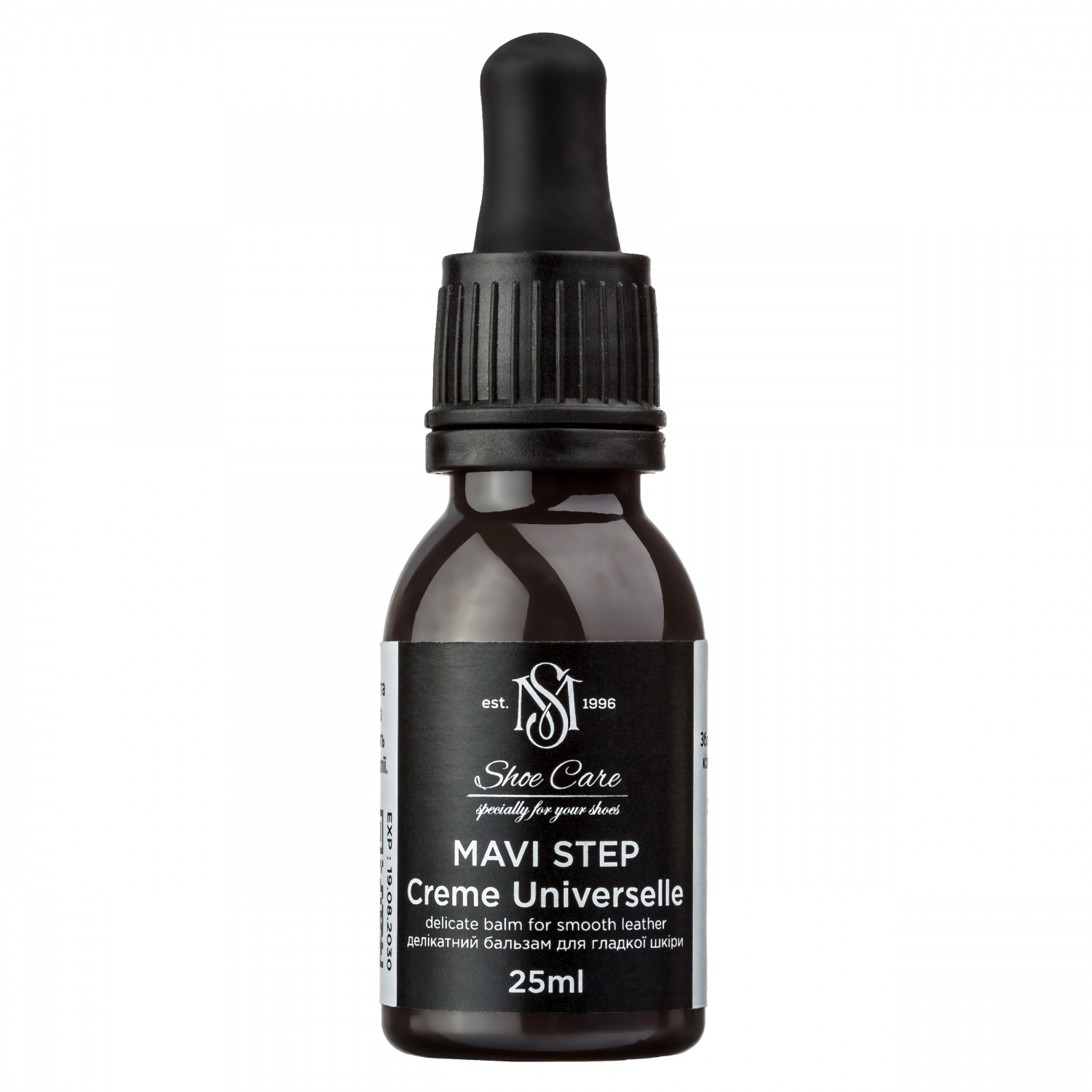 

Темно-коричневый бальзам для обуви MAVI STEP Creme Universelle, 25 мл