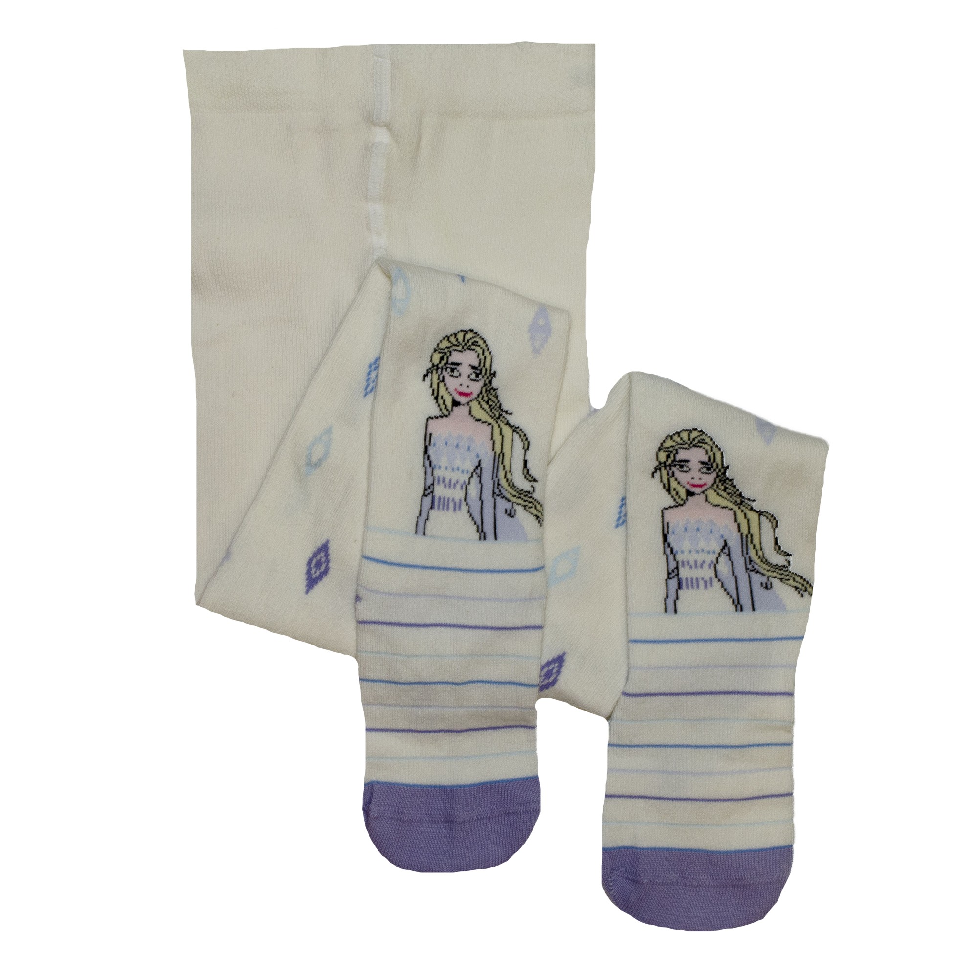 

Детские колготки ( 1 шт ) George белого цвета Холодное сердце с полосками и принцессой 5-6 лет (110-116 см) 1838