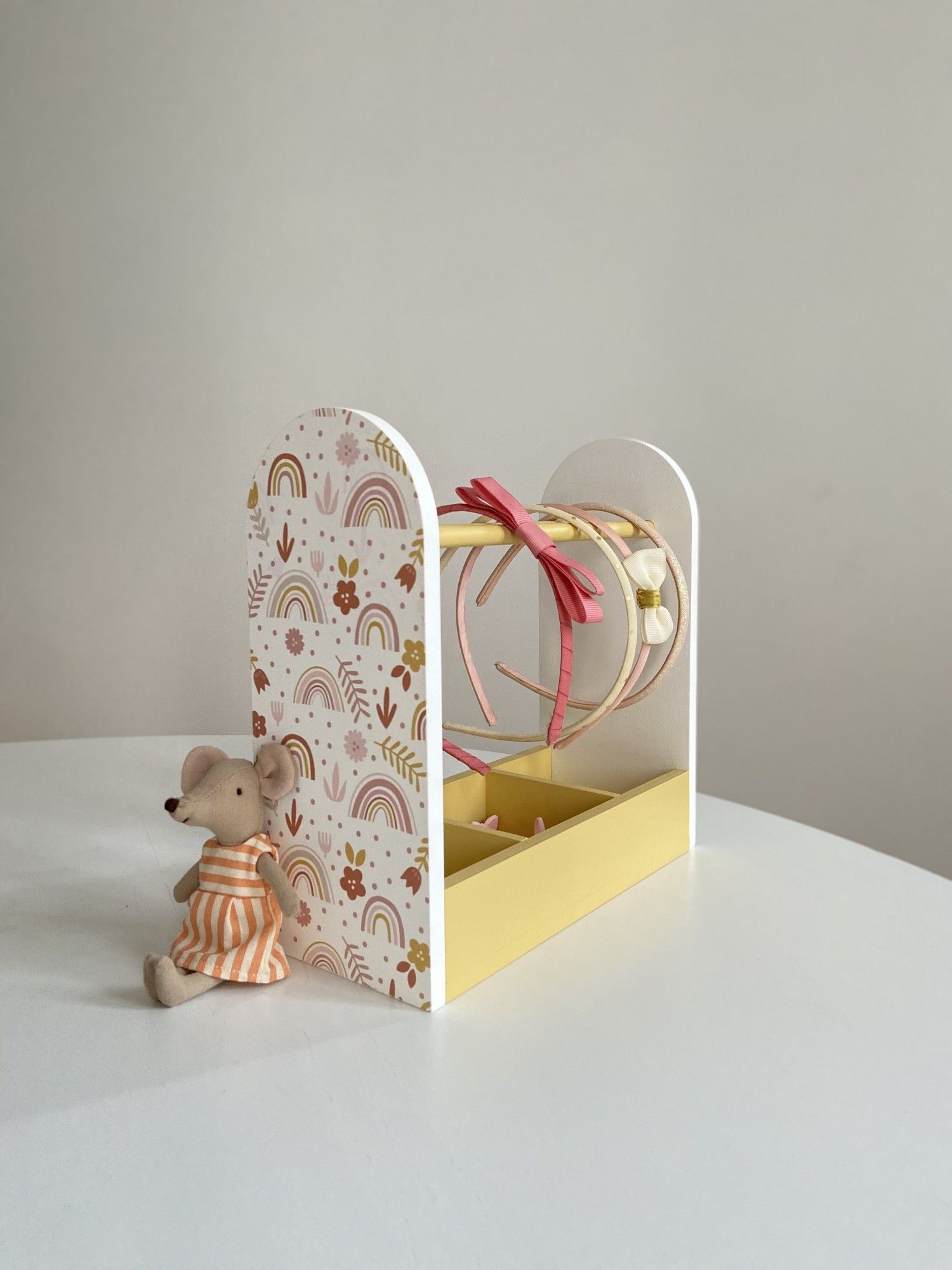 

Подставка для обручей Папамастер "Радуги" (25х23х10см) желтая