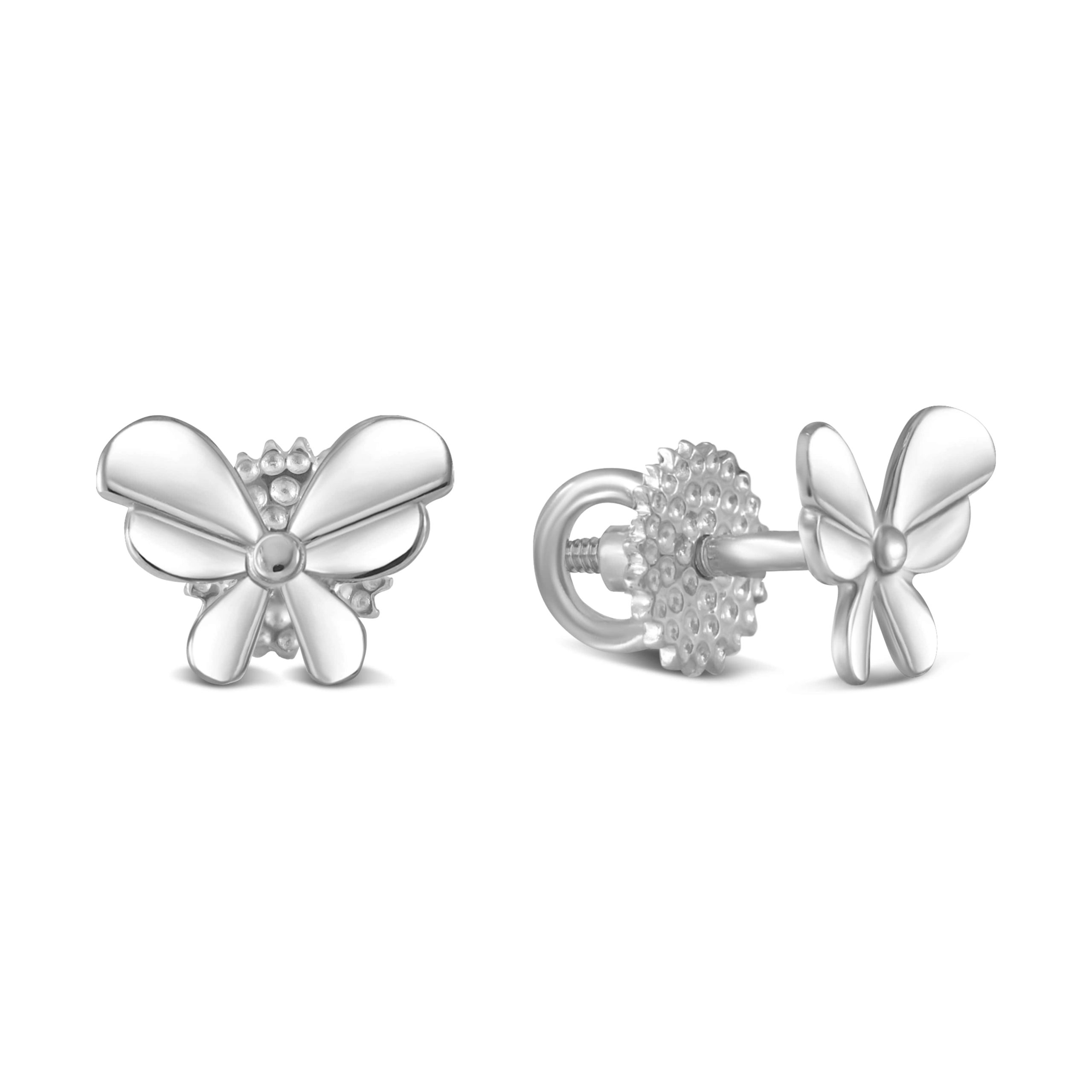 

Серьги пусеты из белого золота Бабочки КАМЕЯ 29900912.78.s032