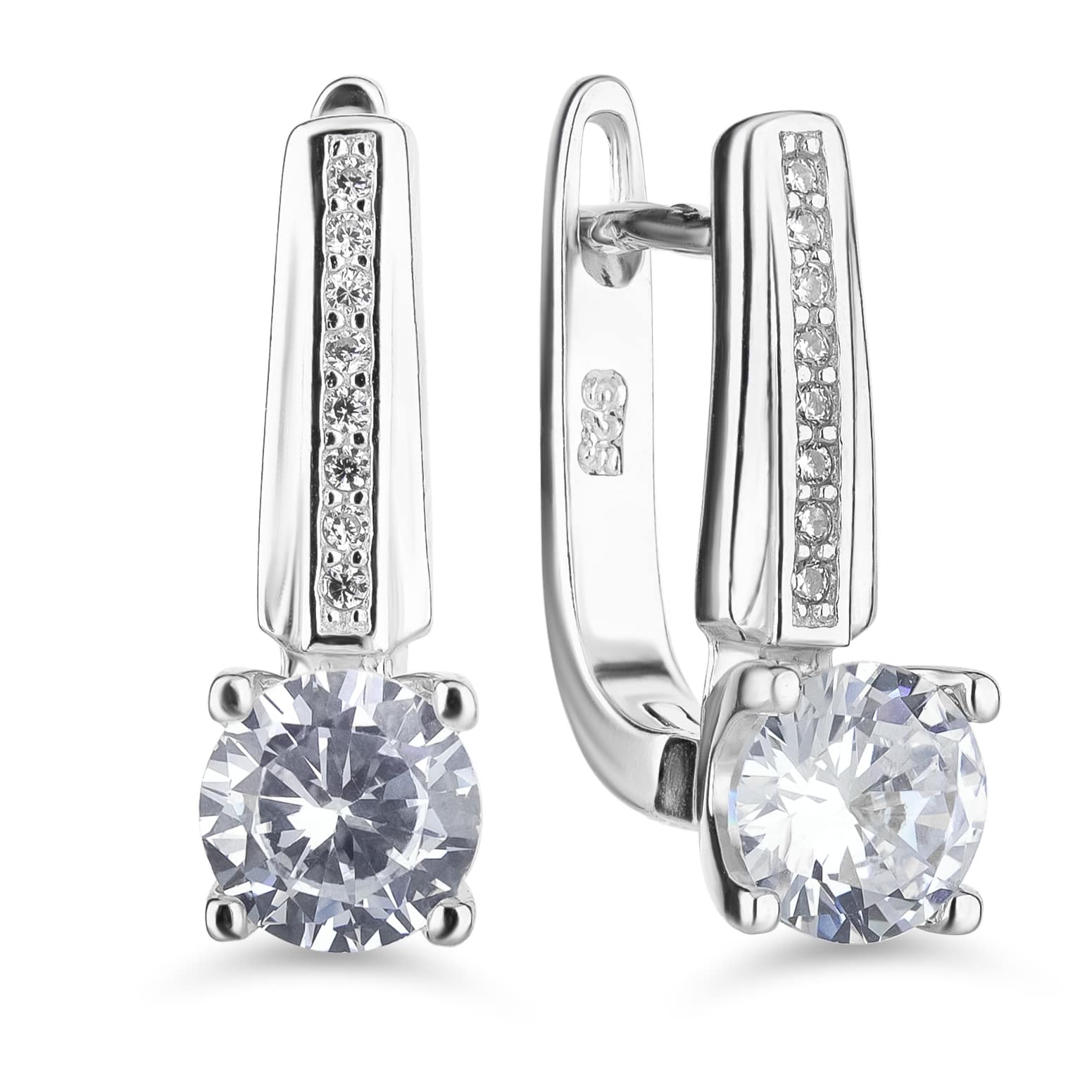 

Серебряные серьги классика с цирконием КАМЕЯ 28200822.146.006001s