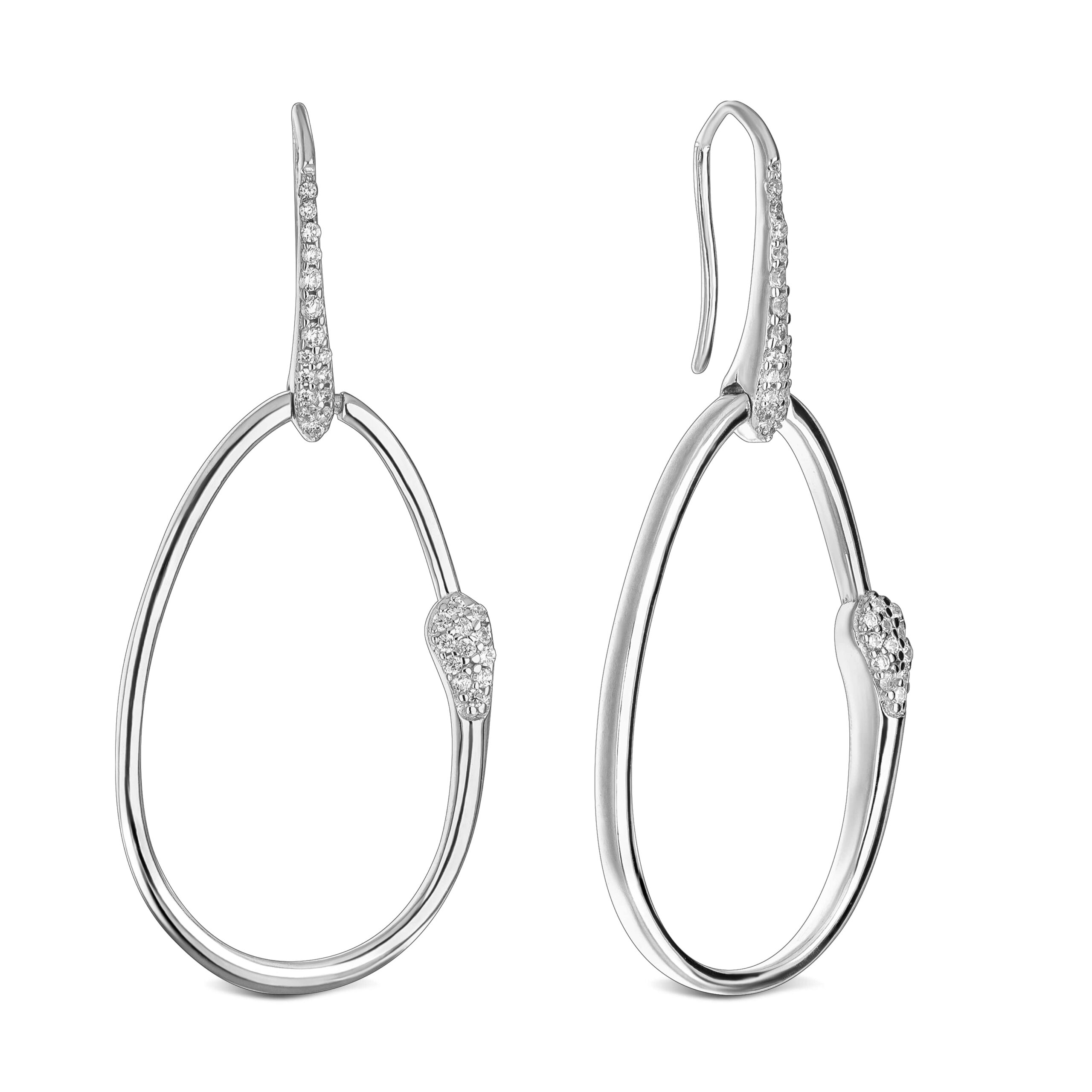 

Серьги из серебра с фианитами КАМЕЯ 28200822.146.006320s