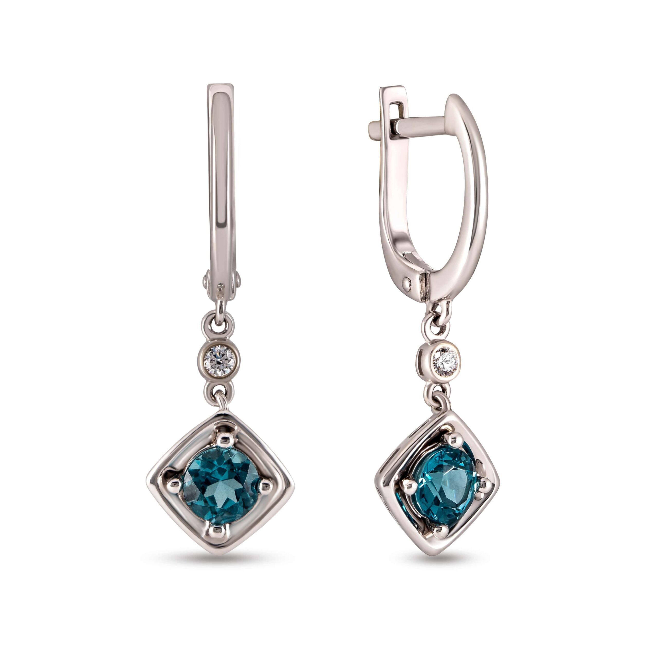 

Серьги из белого золота с топазом КАМЕЯ 26800912.248.2191548102