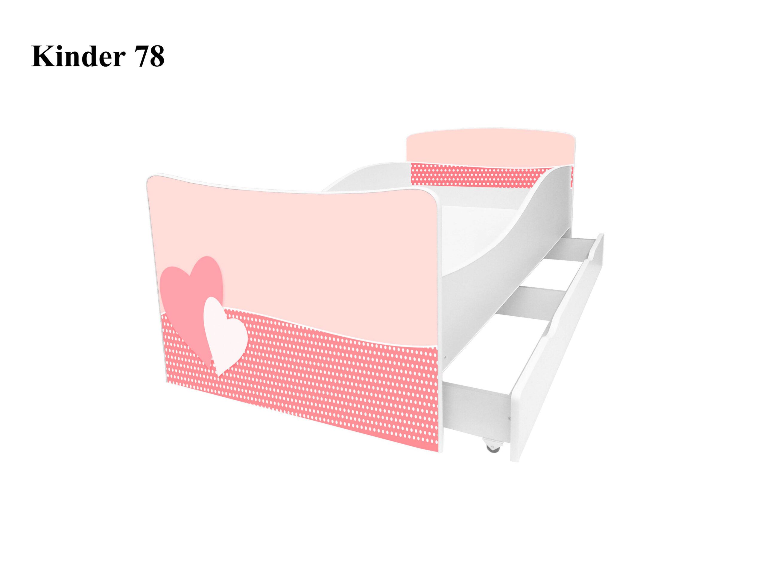 

Кровать Viorina Deko Киндер №78 с выдвижным ящиком 170х80 Белый