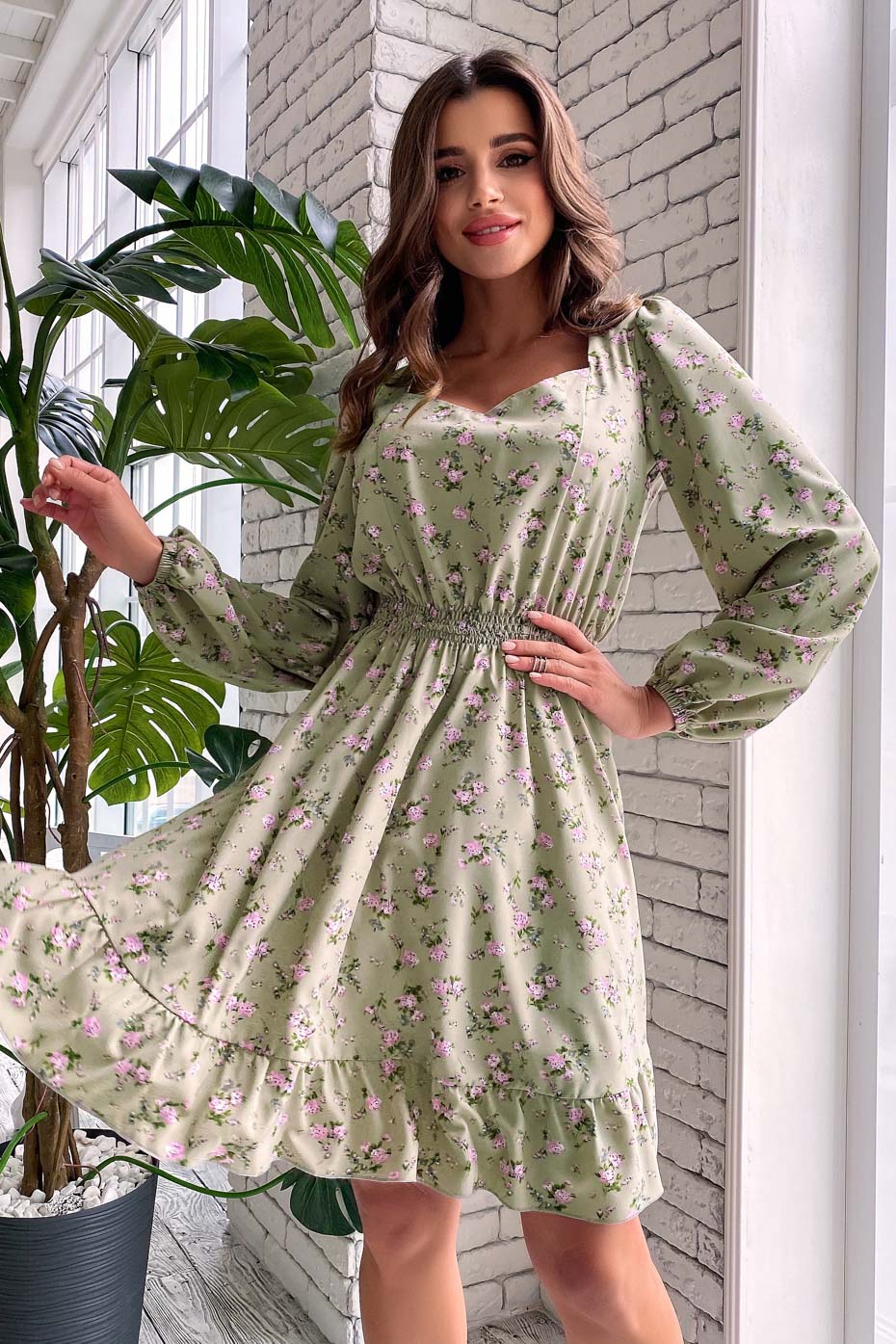

Платье 1729.4604 Seventeen - оливка, Платье 1729.4604 Seventeen L-XL оливка
