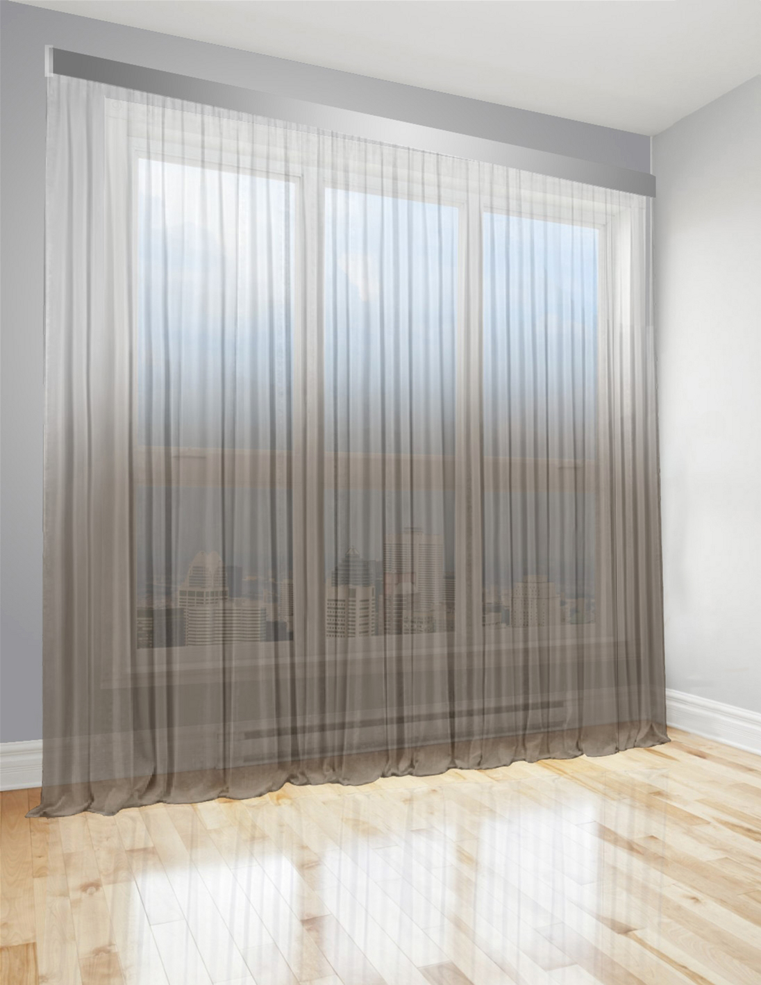 

Тюль Di&Di Градиент Батист прозрачный 600х260 переход от Капучино в Белый