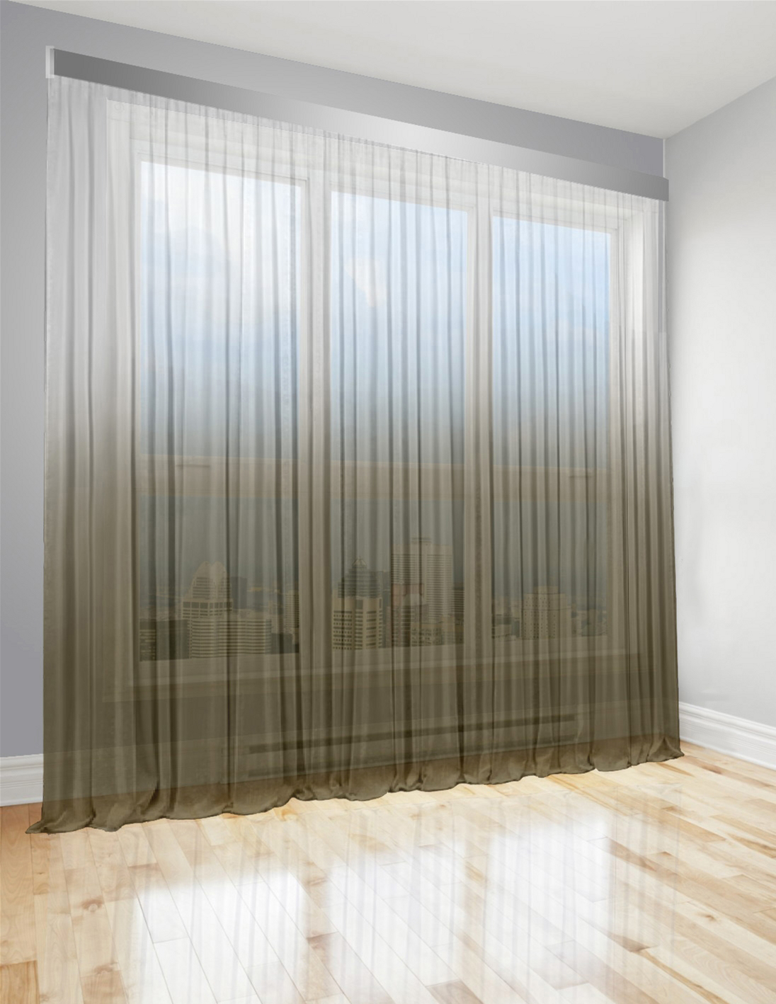 

Тюль Di&Di Градиент Батист прозрачный 250х265 переход от Светло-коричневого в Белый