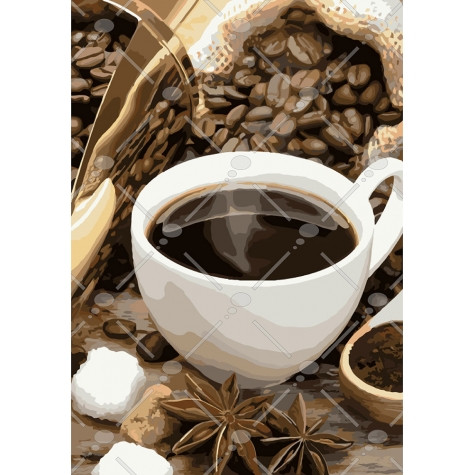 

Картина по номерам в коробке Идейка Кофейное настроение 35х50см (KH 5546)