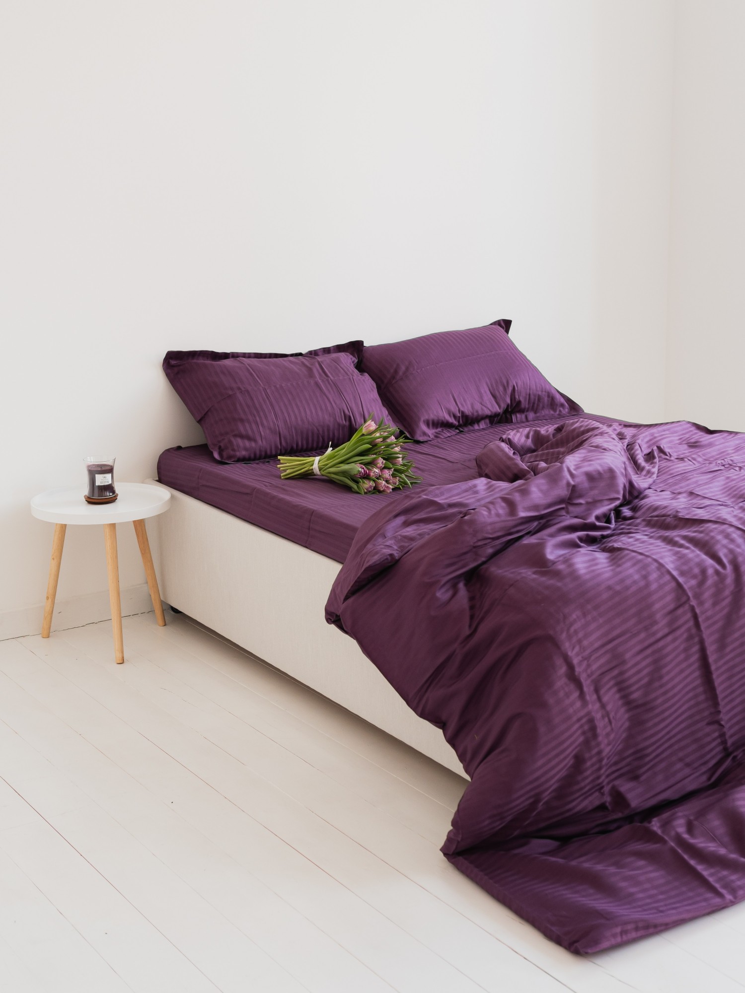

Комплект постельного белья G.sleep Lilac страйп-сатин 150*220 см фиолетовый