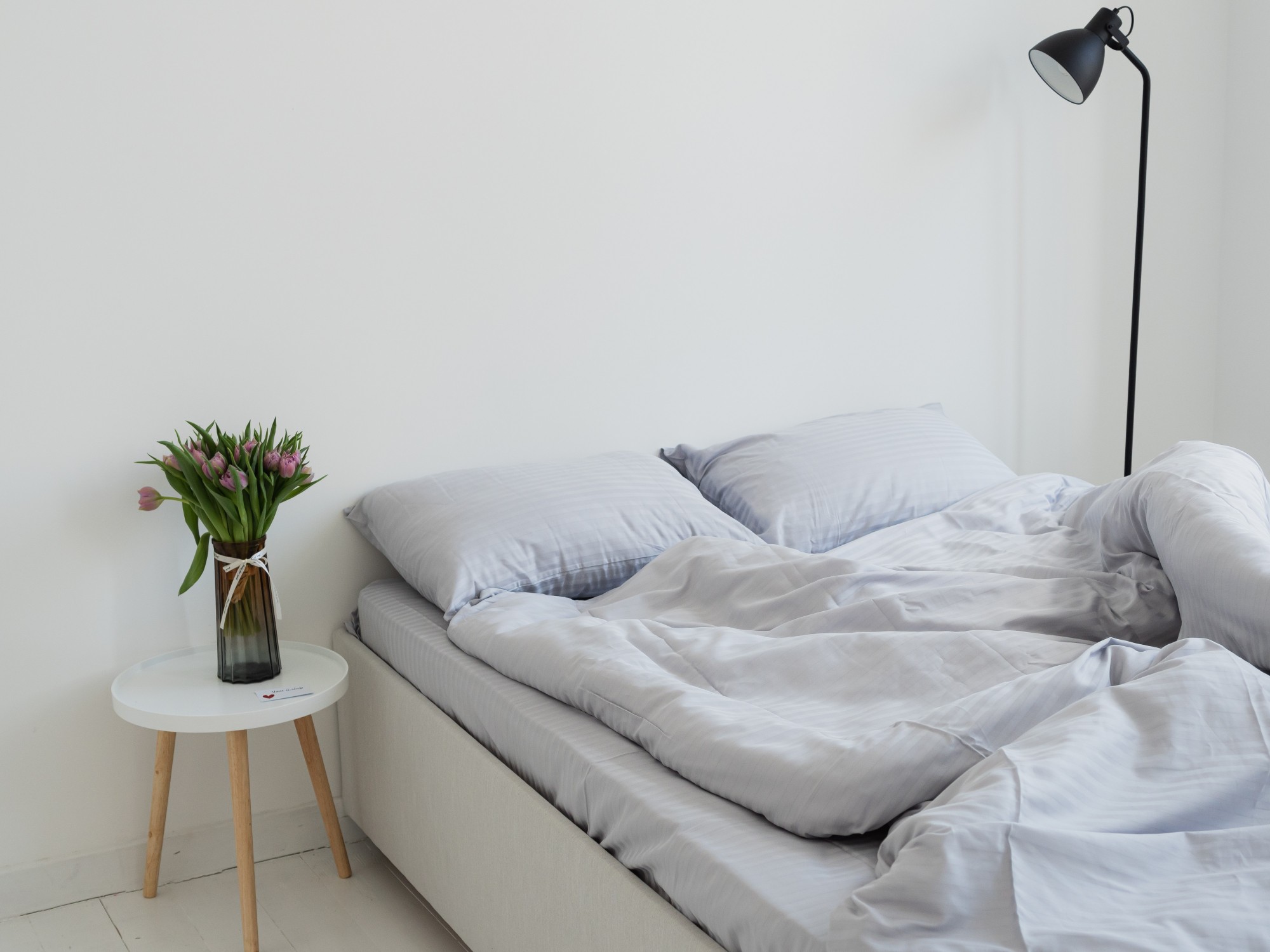 

Комплект постельного белья G.sleep Blue страйп-сатин 200*220 см голубой