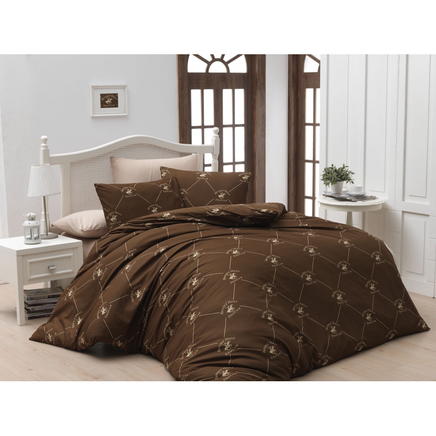 

Постельное белье Beverly Hills Polo Club ранфорс BHPC 006 Brown евро