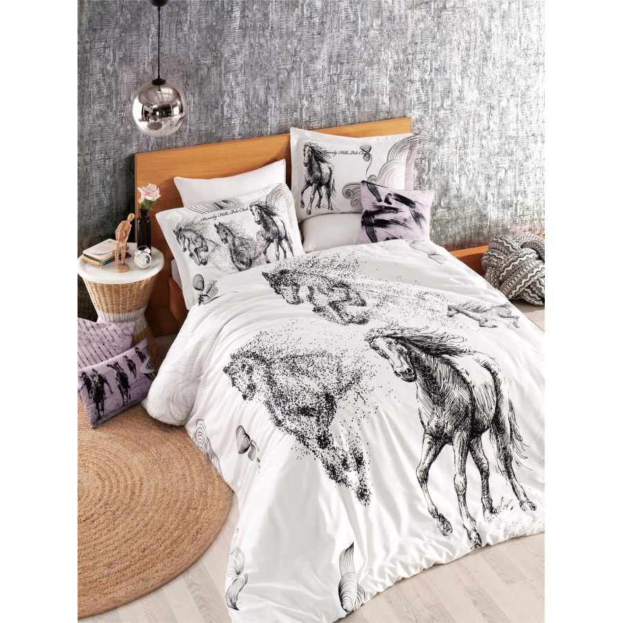 

Постельное белье Beverly Hills Polo Club сатин BHPC 104 Black евро