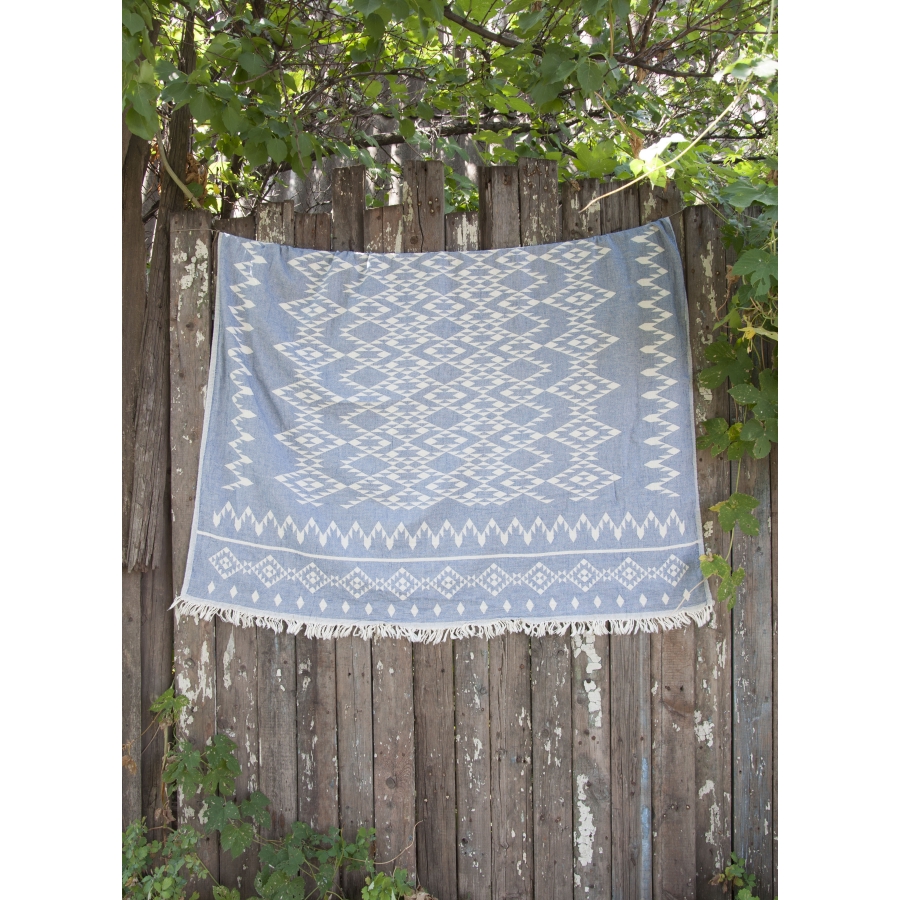 

Покрывало Barine Kilim Throw Denim 130*170 темно синий