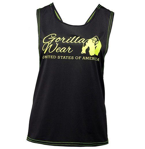 

Майка женская Odessa Cross Back Gorilla Wear M Черно-салатовый