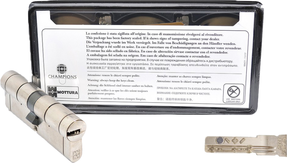 

Цилиндр Mottura 46 х 46 ключ 5 шт Матовый никель