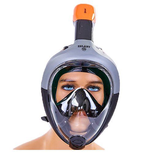 

Маска для снорклинга M501L Zelart S/M Серо-черный (60363099)