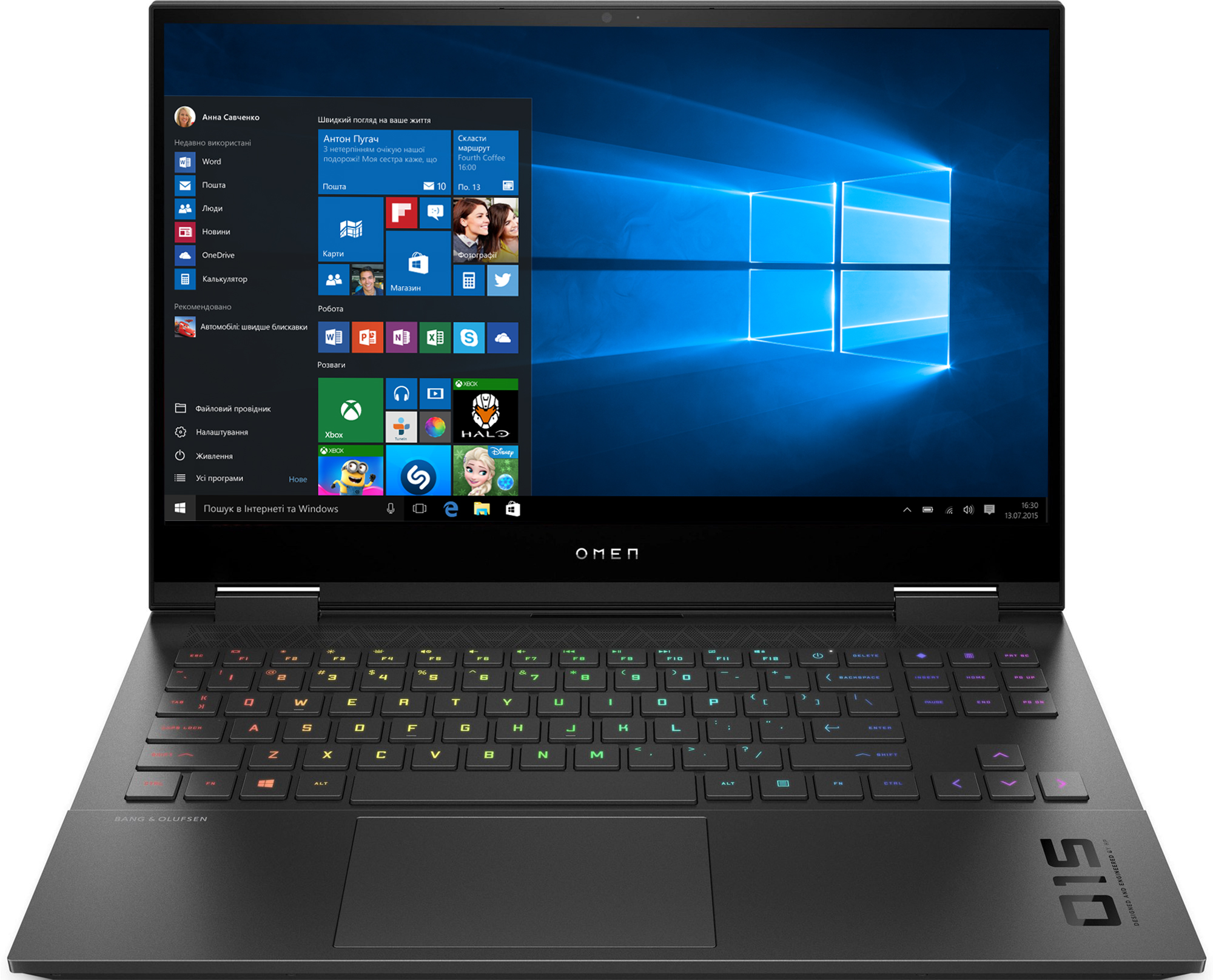 

Ноутбук HP Omen 15-ek0045ur (22P22EA) Black