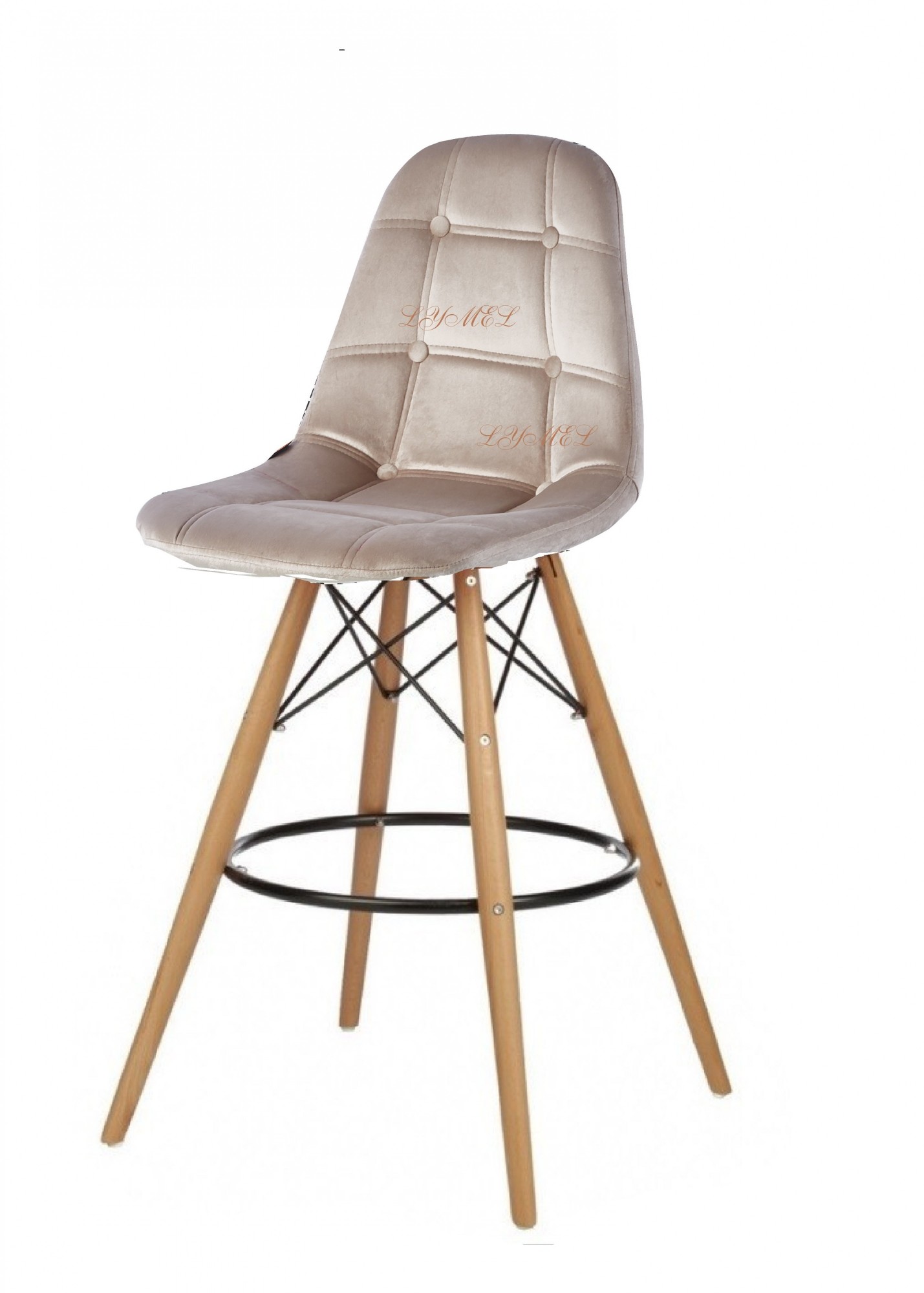

Стул барный LYMEL ALEX VELVET BAR бежевый 460x420x670 мм