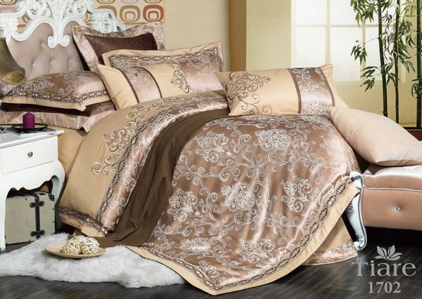 

Комплект постельного белья Viluta сатин жаккард 1702 Евро