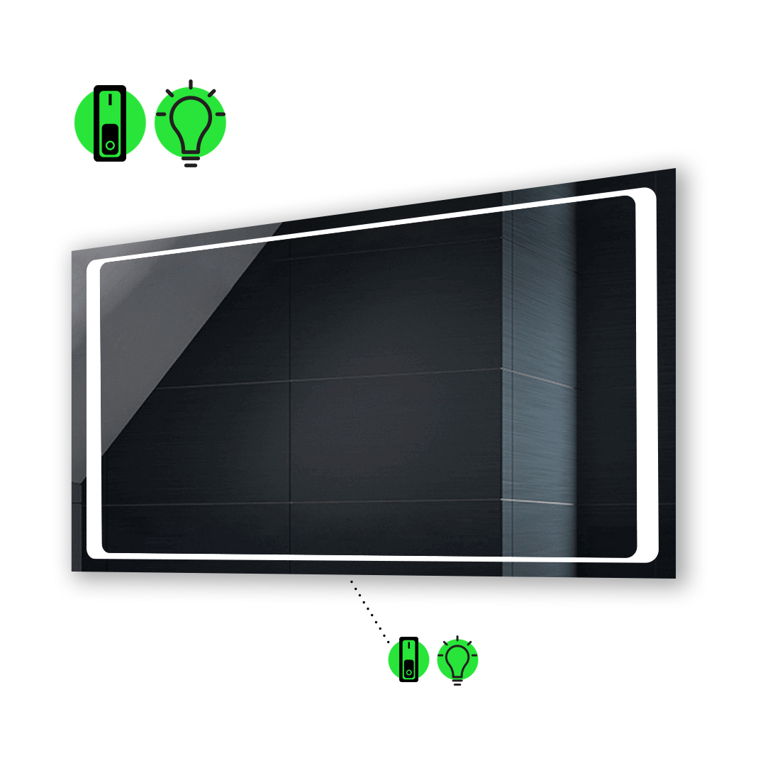 

Зеркало Emma с Led-подсветкой и механическим выключателем 80x70 см