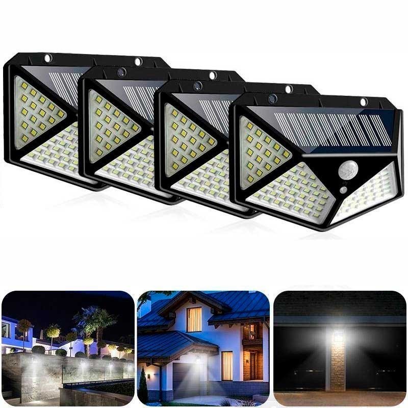 

Комплект уличных фонарей с датчиком движения на солнечной батарее Solar Motion 100 LED (Комплект из 4 шт) Черный (335888)