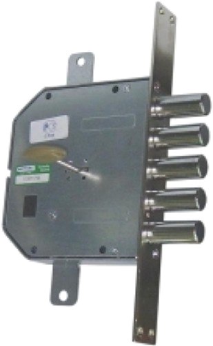 

Замок Mottura 50798S5 5-риг., 5 кл 60 мм накладки хром