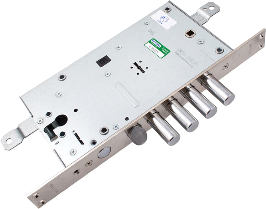 

Замок Mottura 54797TBDR56CR 4-риг. с защелкой и вспом замком под евроцилиндр с хром. накл.