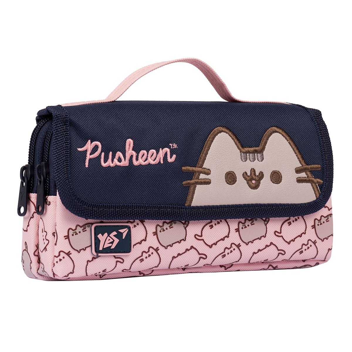 

Пенал школьный на три отделения мягкий с кошкой для девочки YES WL-01 Pusheen Розовый (533041)(WL-01)