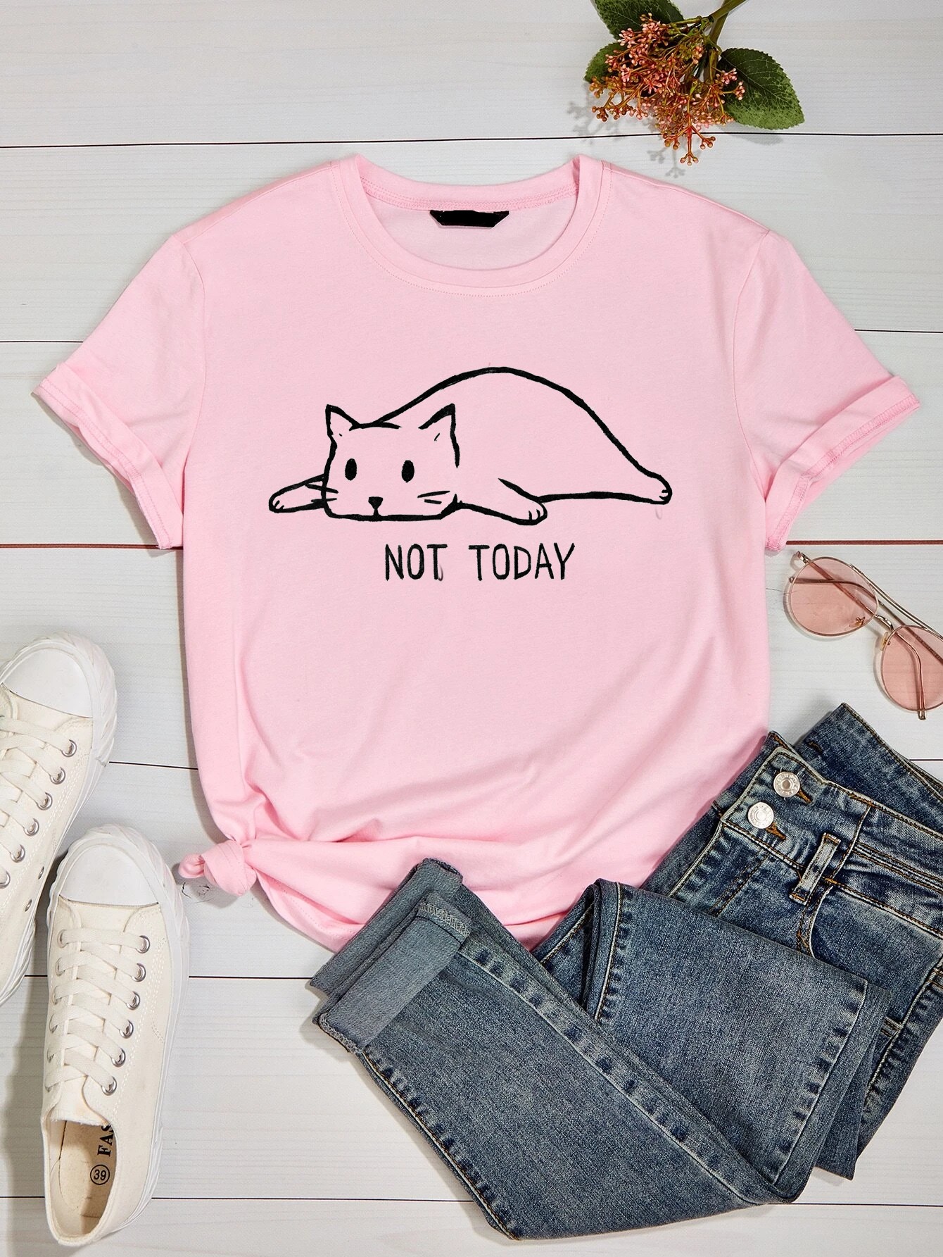 

Футболка malina женский принт not today розовый, Футболка malina женский принт not today розовый XS