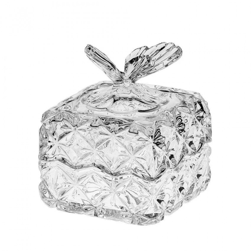 

Конфетница с крышкой Butterfly 9,6 см Crystal Bohemia 57901 65400 096