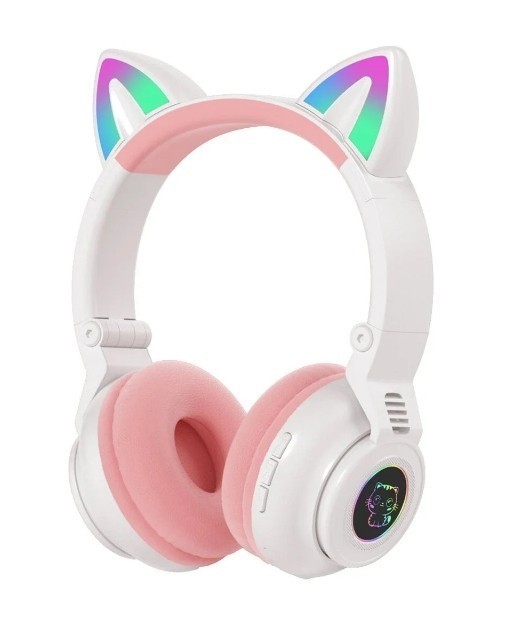 

Беспроводные Bluetooth наушники с кошачьими ушками STN-26 Cat Ear LED подсветка Белый