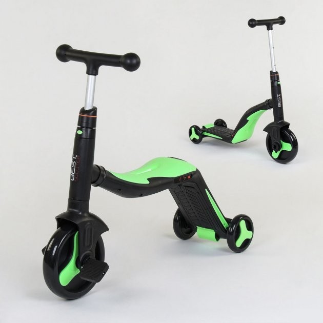 

Самокат 3в1 JT 40405 Best Scooter самокат-велобег-велосипед Салатовый