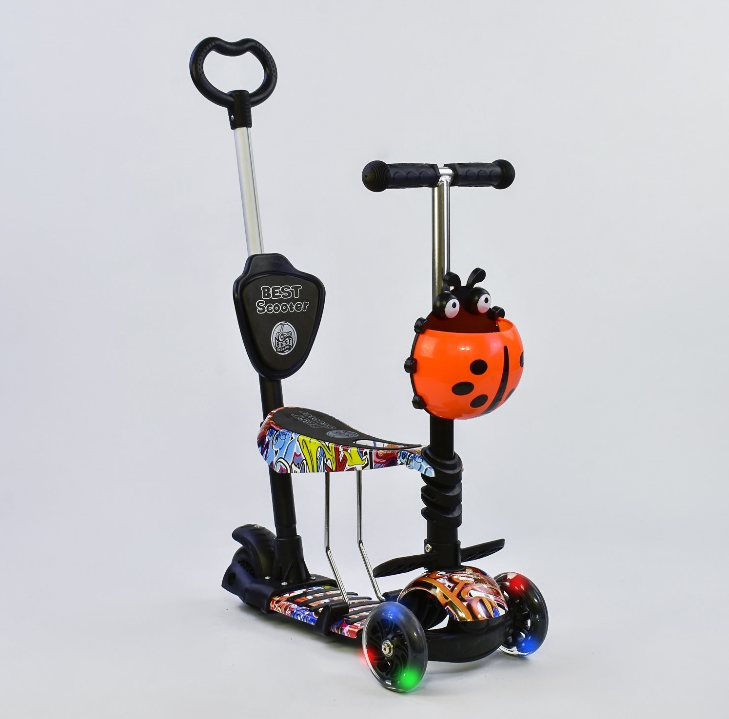 

Самокат 5 в 1 Best Scooter 15600 Black/Orange (15600)