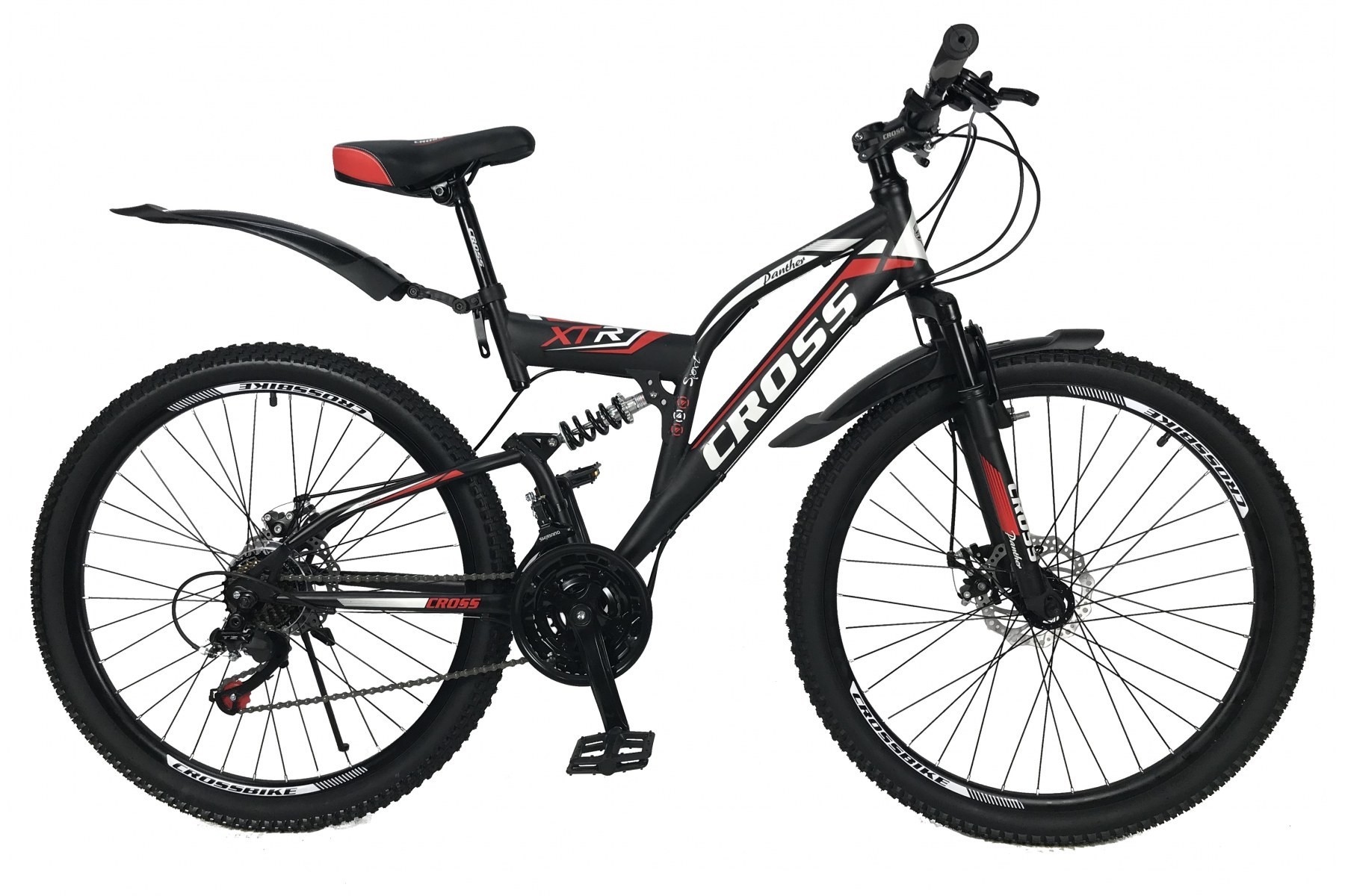 

Велосипед Cross PANTHER 26" 18" черный-красный
