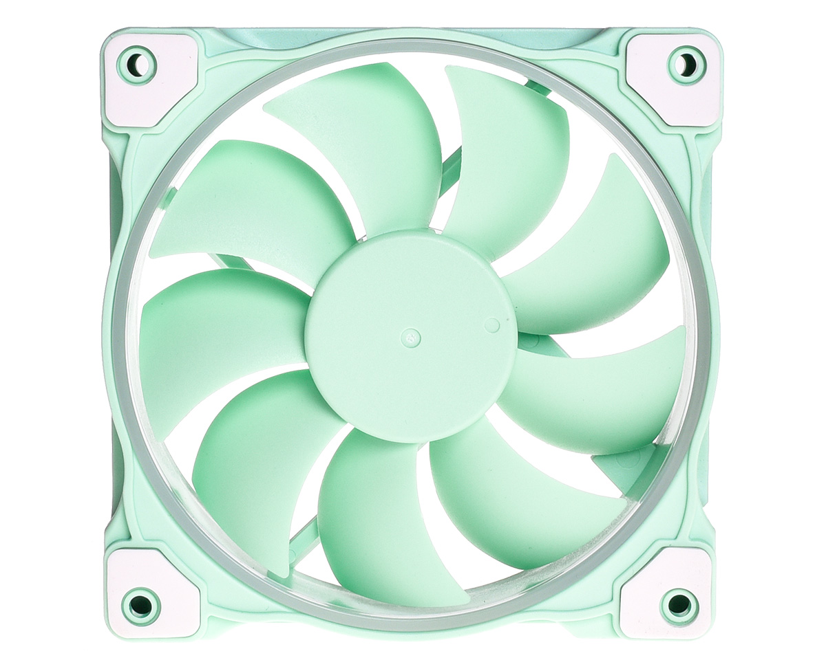 

Вентилятор ID-Cooling ZF-12025-Mint Green, 120x120x25мм, 4-pin PWM, зеленый