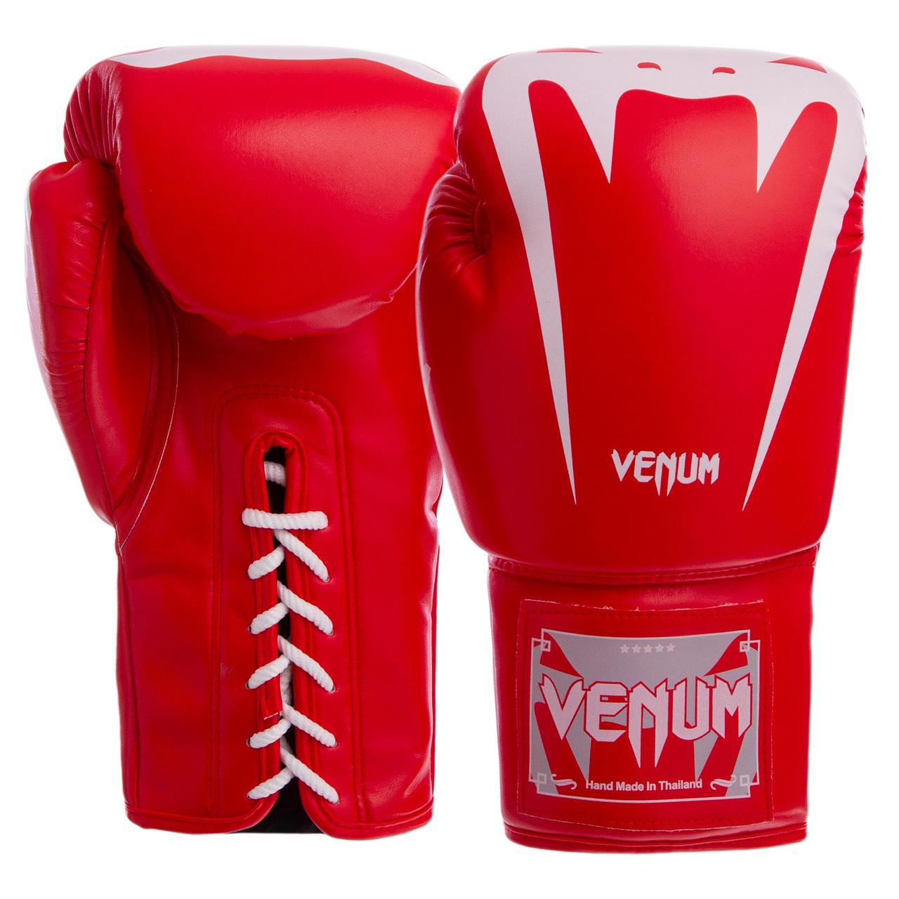 

Перчатки для бокса и единоборств Venum Pro PU 8350 Red-White 12 унций